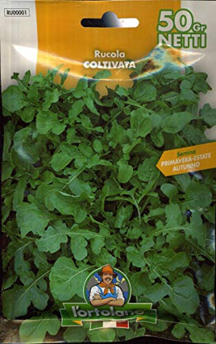 SEMENTI DI ORTAGGI DI QUALITA' IN BUSTE TERMOSALDATE DA 50 GRAMMI (RUCOLA COLTIVATA)