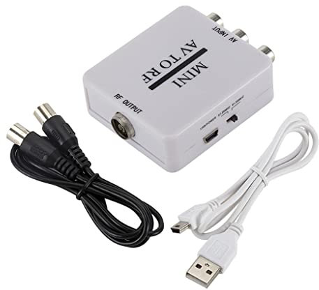 balikha RCA/a/V Compuesto a RF/Coaxial/Convertidor Coaxial Modulador de RF Adaptador AV 2 Coax