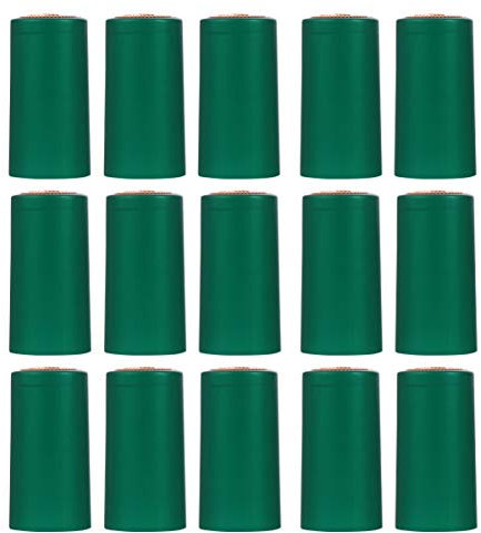Kisangel 100pcs PVC Heat Shrink Capsules Wine Bottle Seal Capsules Wine Shrink Wrap Cap For Wine Cellars Bottle