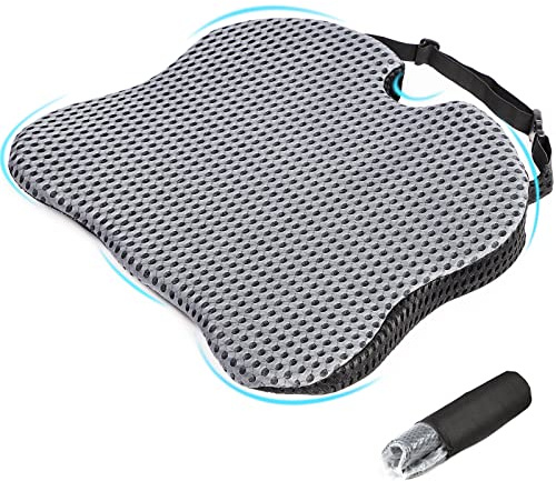 Humberto Car Seat Cushions for Driving,Sciatica Coccyx Tailbone Pain Relief Memory Foam Wedge Seat Cushion.Lumbar Support Pads,Car Seat Cushion Pillow for Office Chairs, Wheelchair