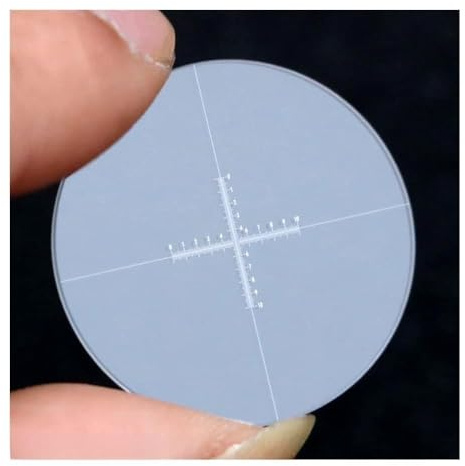 Accesorios Para Microscopios Diapositivas del micrómetro del microscopio Diapositivas del micrómetro ocular del microscopio del retículo del ocular de vidrio óptico de 20,4 mm Durabilidad Y Rendimient