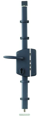 THIRARD - Cerradura en Superficie Melissa con Picaporte para Puerta Principal Derecha - 3 Puntos - Eje 50 mm - 85 x 174 mm - Antracita - Bloqueo Eficaz - Instalación Fácil