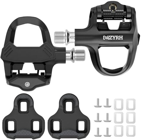 MZYRH Rennrad-Pedale, leichte Fahrradpedale Cleats Set Clipless Pedale Kompatibel mit Look KEO System