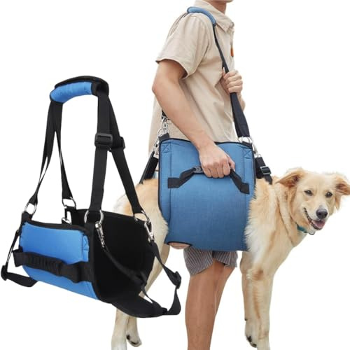 CUEMOON Dog Carry Sling, Zaino di emergenza Pet Gambe Supporto Dog Lift Harness, Cane Carrier per Cani Artrite,XL