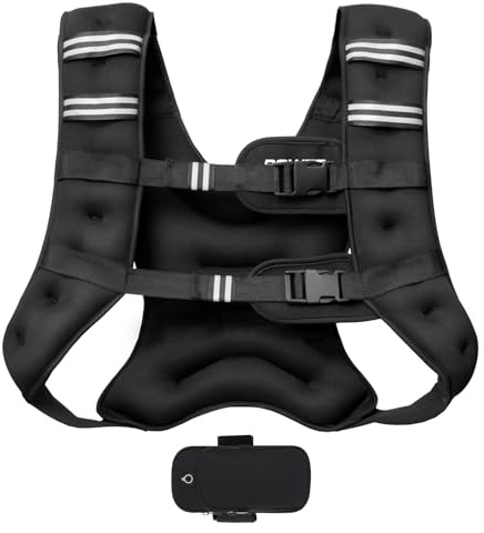 POWER GUIDANCE Weight Vest for Strength Training, Chest Size Adjustable, Practical Bag, Filled with Iron Sand, Ideal for Gym Workouts, Yoga Training and Aerobic Exercises (20lb/9.1kg)