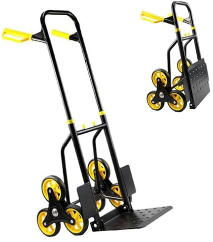 Stair Climbing Dolly,660LbFolding Hand Truck Dolly With 6 Wheels And Telescoping Handle 2-in-1 Heavy Duty Stair Climber Hand Truck For Moving Shopping