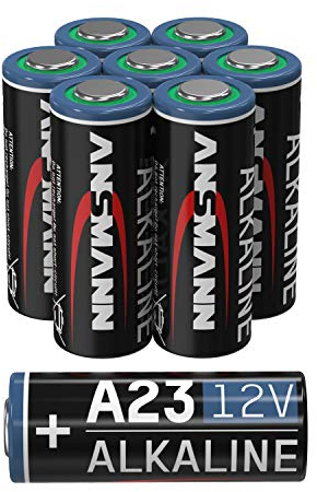 ANSMANN Batteria alcalina A23, 12 V, confezione da 8 batterie MN21, adatte per sistemi di allarme, apriporta del garage, telecomando, giocattoli, fotocamere digitali e molto altro ancora, batteria usa