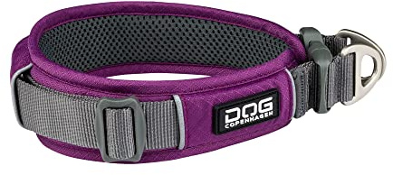 DOG Copenhagen Urban Explorer Collar 2.0 - Padded Dog Collar - Reflective - Comfortable, Purple Passion, Size XS