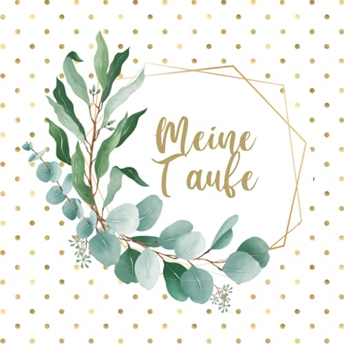 Meine Taufe Gästebuch Fingerabdruck Baum: Erinnerungsalbum zur Taufe für Jungen oder Mädchen. Fotoalbum Taufe Geschenk. Eukalyptus