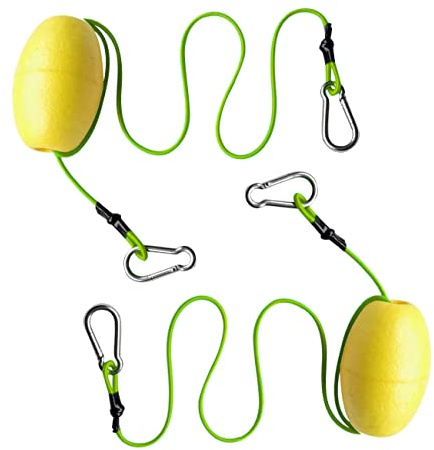 Drift Anchor Tow Throw Leash Line with EVA Buoy Float & Clip/Markers for Anchors at The Beach, Lake, or Sandbar Water