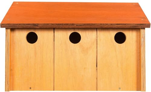 Happy Beaks Oakham Sparrow Terrace Nesting Box Wooden Housing Easy Clean Safe Nest for Sparrows (Terrace Nest Box x1)