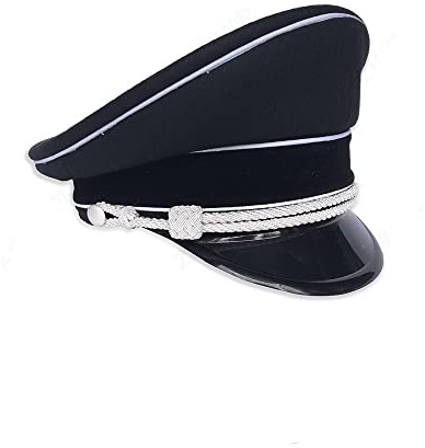 Cappello da uomo in stile tedesco a tesa larga in lana replica WW2 (58 cm)