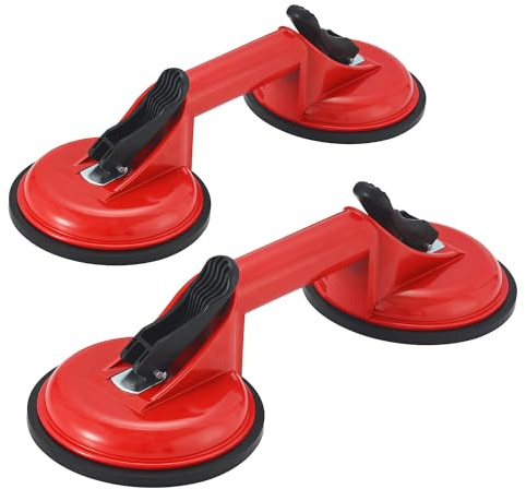 Werkzeugkönig Glassauger - 2 fach Vakuum Saugheber 100 kg Aluminium pulverbeschichtet - 2er Set