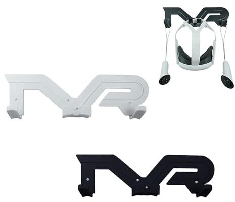 Generisch VR Headset Wandhalterung Controller Halterung Home Storage Hanger für Meta Quest 3 2/Quest Pro/Pico 4 /Quest Rift VR Zubehör (Schwarz)