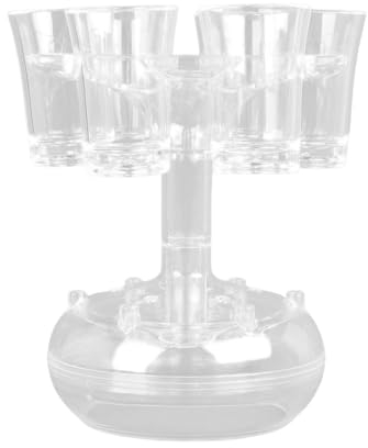 Dispenser per bicchierini da liquore, in finto vetro, per succhi di frutta, birra, caffè, tè