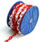 QWORK® Cadena de barrera de 25 m de plástico rojo/blanco de 6 mm, para control de cantidad, tráfico y colas