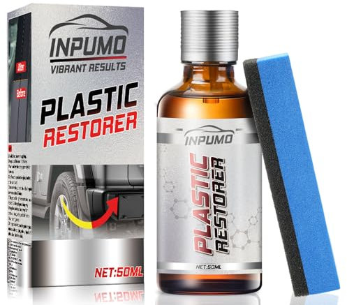 Inpumo Back to Black Trim Restorer, Car Plastic Restorer, Suitable for Car Interior Cleaner and Detailing, Coating Agent for Prevents Plastic Drying and Aging (50ml)