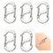 5 Stück Doppelöffnungs Verkürzer Verschluss für Armbänder, Silber Doppelöffnungs Kettenverschluss, S-Lock ketten verschlüsse, Armband Verschluss für DIY Schmuck Halsketten Necklace Jewelry (Silber)