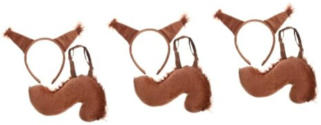 Holibanna 3 Sätze Eichhörnchen-stirnbandschwanz Eichhörnchen-haarreif Tier Cosplay Kostüm Eichhörnchen-stirnbänder Cosutme Ohren Und Kostüm Reh Pfote Kauer Plüschstoffe Coffee