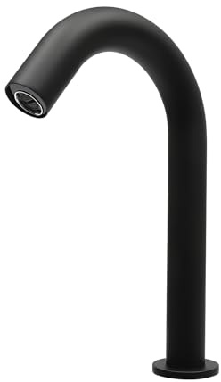 Grifo infrarrojo con sensor automático, sin contacto, grifo de lavabo para invitados, color negro