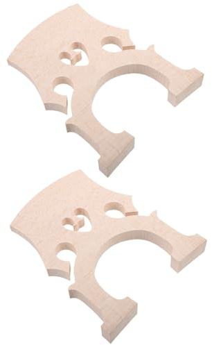 Gatuida 2Pcs Maple Wood Cello Bridge Replacement Part for Professional Players – Notched Design Easy to Shape Beige Fitted Accessory for Practicing Anytime Anywhere