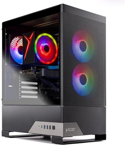 Skytech Gaming Nebula 2 Gaming PC, AMD Ryzen 5 5500 3.6GHz, NVIDIA RTX 5050 8GB, 1TB NVMe SSD, 16GB DDR4 RAM 3200, 650W Gold PSU, Wi-Fi, Win 11, Desktop