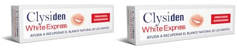 Clysiden White Express 75 ml - Pack de 2 Unidades - Crema Dental Blanqueadora - Ayuda a Recuperar el Blanco Natural de los Dientes