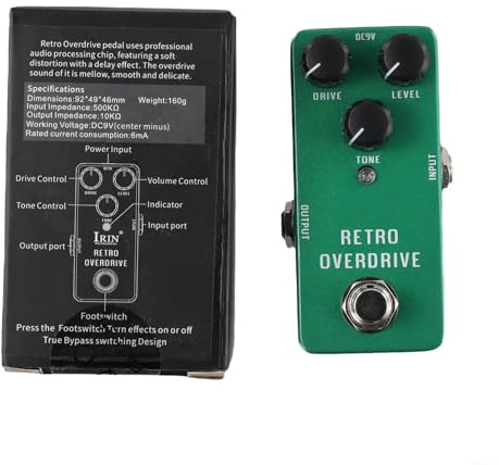 IRIN - Pedal de efecto de guitarra multifunción que combina Wah, distorsión, overdrive, delay, reverb y compresor (verde)