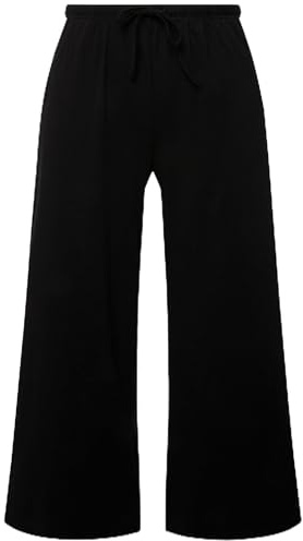 Ulla Popken Women's Marlene Pants Trousers, Black, 36W x 30L