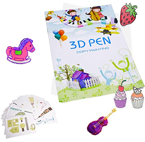 Carta da Disegno per Stampante 3D Carta Modelli Penna 3D Pittura Graffiti modello di Stampa per Bambini Regalo Fai da Te