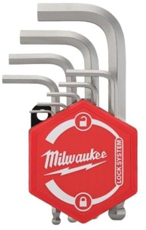 Milwaukee Kompakt-Innensechskantschlüssel HEX 1.5/2 / 2.5/3 / 4/5 / 6/8 / 10 mm 9tlg