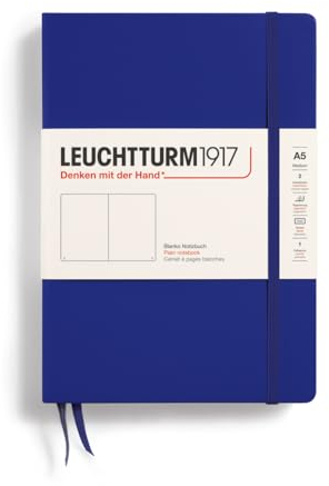 LEUCHTTURM1917 369791 Notizbuch Medium (A5), Hardcover, 251 nummerierte Seiten, Ink, blanko