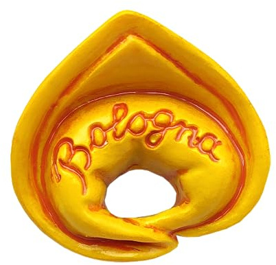 Magnete 3D per Frigorifero Vintage TORTELLINO Bandiera Italia, Calamita Frigo, Decorazione CAPPELLETTO Bologna per Lavagna Magnetica, Casa e Cucina, Ufficio