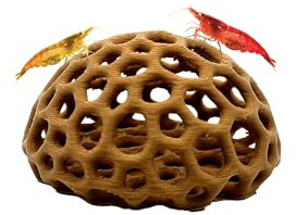 Shrimp Dome Hide - Aquarium Cherry Shrimp Hide - CTWPets Cherry Shimpe Hide (Light Brown)