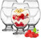 KONZEPT Eisschalen 280 ml, 6er Set Dessertgläser Glas, Eisbecher ideal für Sorbet, Dessert, Tiramisu, Pudding, Eis, Panna Cotta