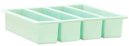 PERZOE Bandeja de mantequilla antiadherente, accesorio único de experiencia gastronómica, molde de silicona con tapa para brownies, hierbas caseras, ajo, fácil de limpiar, verde