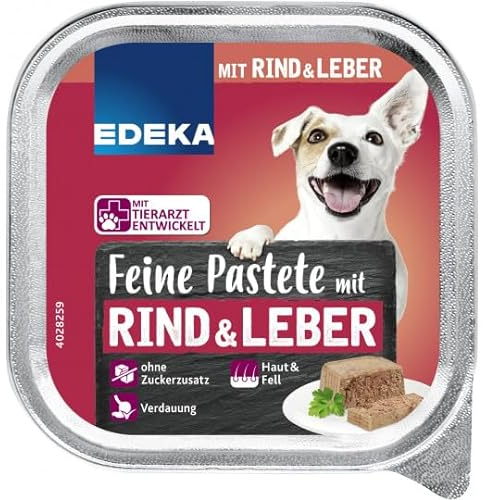 Feine Pastete mit Rind & Leber 22 * 150G nassfutter hundenfutter Multipack
