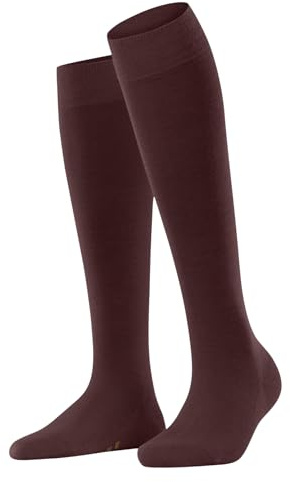 FALKE Softmerino W Kh lana algodón lisos 1 par, Calcetines largos Mujer, Marrón Cayenne 5950, 37-38