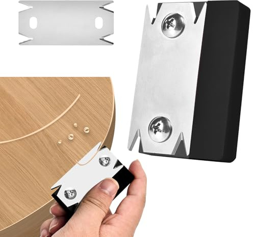 Furnierkantenschneider, Rabot Manuel Portable pour Chants, Rabot, Outil de Menuiserie à Main pour Bois, PVC, ABS, Rabot à Chants, Outil de Déburrage, Noir+Lame de Rechange