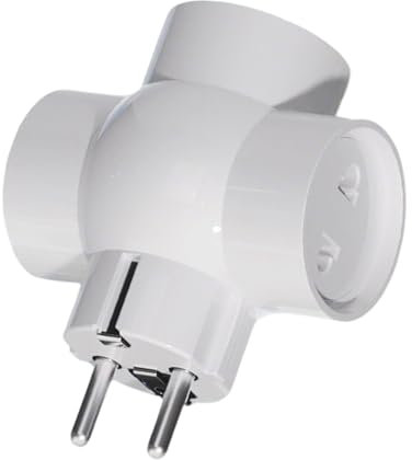 Adattatore per presa elettrica universale - Presa a muro con 3 ingressi | Adattatore di alimentazione 16A per soggiorni in Europa, Germania, Russia e Destinazioni internazionali