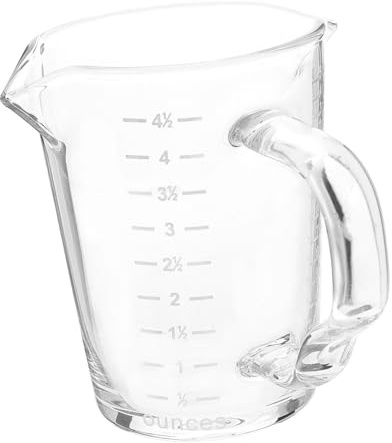 Healifty Tazza in Vetro Trasparente con Scala Graduata da Bicchiere Espresso Handheld con Beccuccio Piccolo Ergonomico Resistente e Facile da per Amanti del Caffè