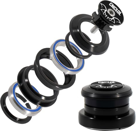 CNCLOL Serie sterzo per bicicletta 34mm 44mm 41,8-52mm, 44-55mm, 44-56mm, cuscinetti per forcella 1 1/8, serie sterzo a semi integrazione 1 1/8, cuscinetti a sfere per testa di sterzo per MTB/bici da