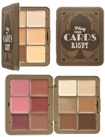 Palette di fard in crema - Palette di correttori a 12 colori, correttore a 6 colori e crema per il contouring | Pallette di blush per donna, contouring, illuminanti e party