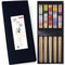 ZFYQ Chopsticks Set, 5 Pairs Japanese Style Natural Bamboo Chopsticks in Black Handmade Box, Wooden Chopstick for Household Restaurant
