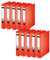 Leitz Qualitäts-Ordner 180°, 10er Pack, A4, schmal, 5,2 cm Rückenbreite, Spezialpapierkaschierung in Leinenprägung, Blauer Engel, Hellrot, 10080020