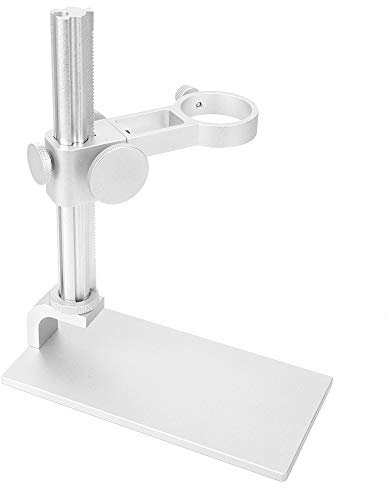 YUYTE Verstellbare Ständerhalterung aus Aluminiumlegierung, Digitales Elektronenmikroskop-Halter-Zubehör, Klemme 32–34 Mm Mikroskop mit Mikroskopständer, Ideal für Elektronische (White)