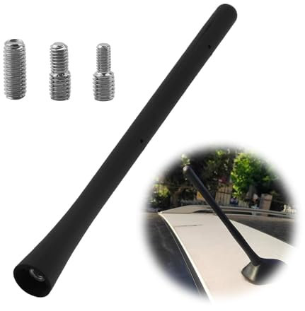 Autoantenne Universal 16cm Mit 3 Schrauben (M4, M5, M6), Auto Antenne, Auto Dachantenne mit erstklassiger Empfangsqualität, Auto Radio Antenne Ersatz mit starker FM/AM/DAB Empfangsfunktion