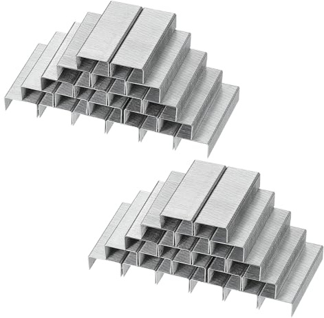 PATIKIL #10 Agrafes Standard, 10 Boîtes de 10000 pièces 3/16 Longueur de Jambe Agrafes à Pointe Plate sans Blocage pour Agrafeuse de Bureau à Domicile, Fournitures de Bureau, Argent