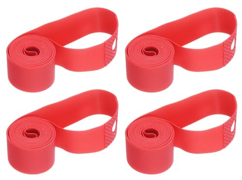 sourcing map 4pcs Bicycle Rim Strip 20 x 20mm PVC Bike Tire Liner Bicycle Wheel Rim Tape Inner Tube Tape Anti-Scratched Guard Cushion Pad Protector for Road MTB Mountain Bike