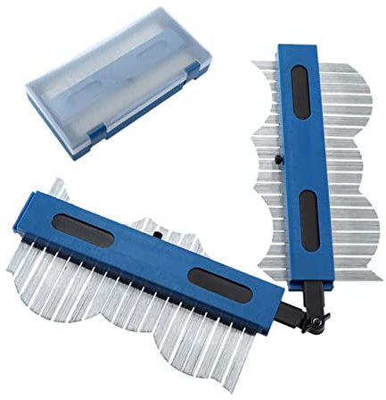 WKWPYCYUH 2 Piezas de Calibre de Contorno de Metal for Conector de ángulo de Perfil de Calibre Duplicador for Forma precisa de Copia rápida Formas Irregulares for Perfec calibradores